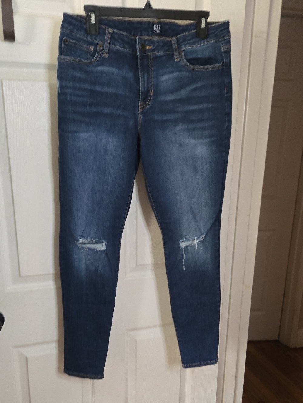 GAP Dark Blue Ripped Skinny Jeans
